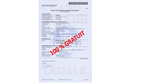 Produire un Kbis gratuitement