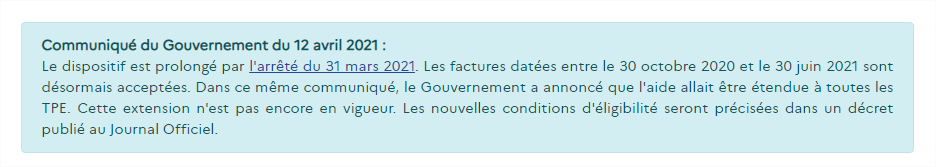 Communiqu&eacute; du gouvernement du 12 Avril 2021